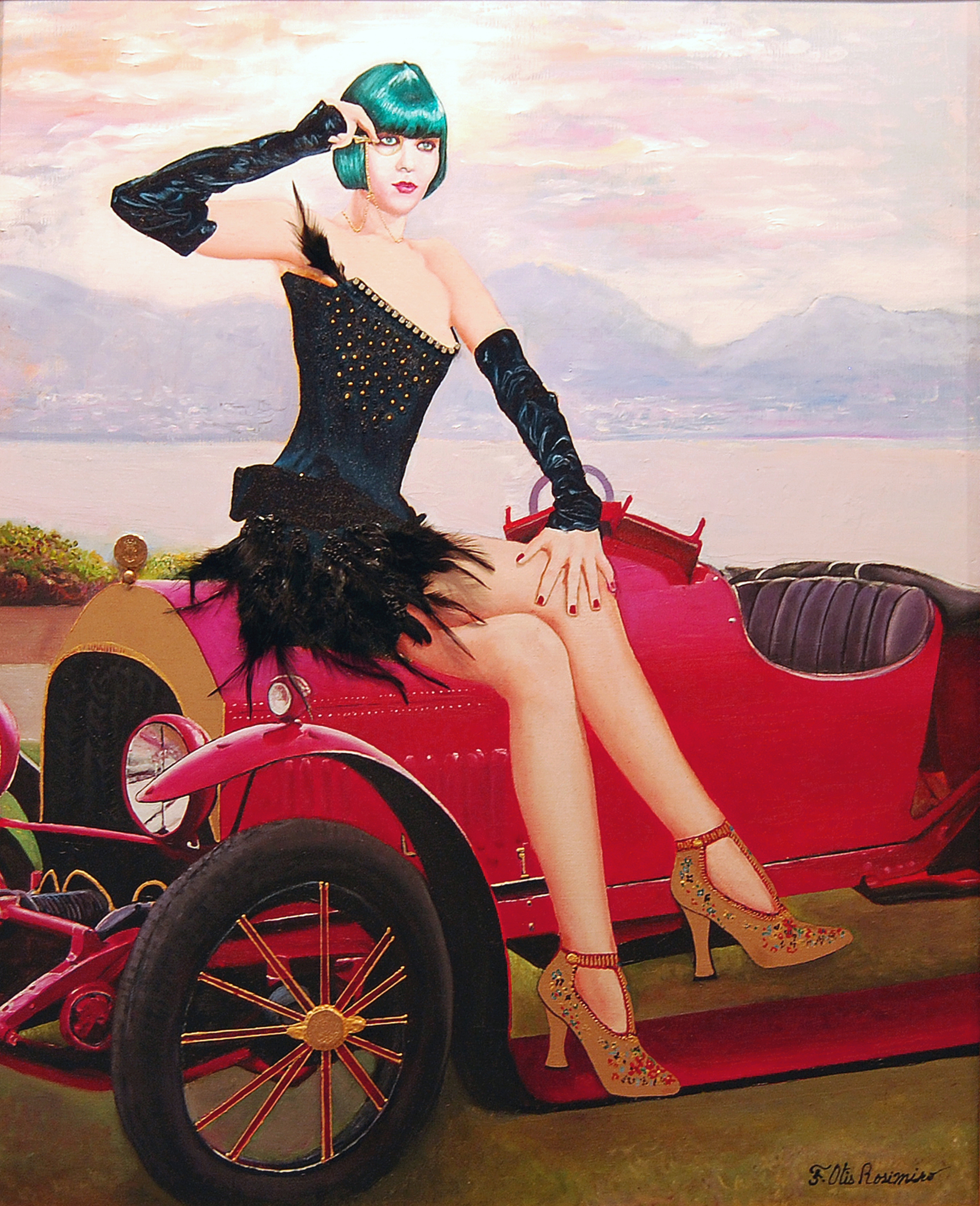 Flapper à la Bentley - 60x73cm.jpg