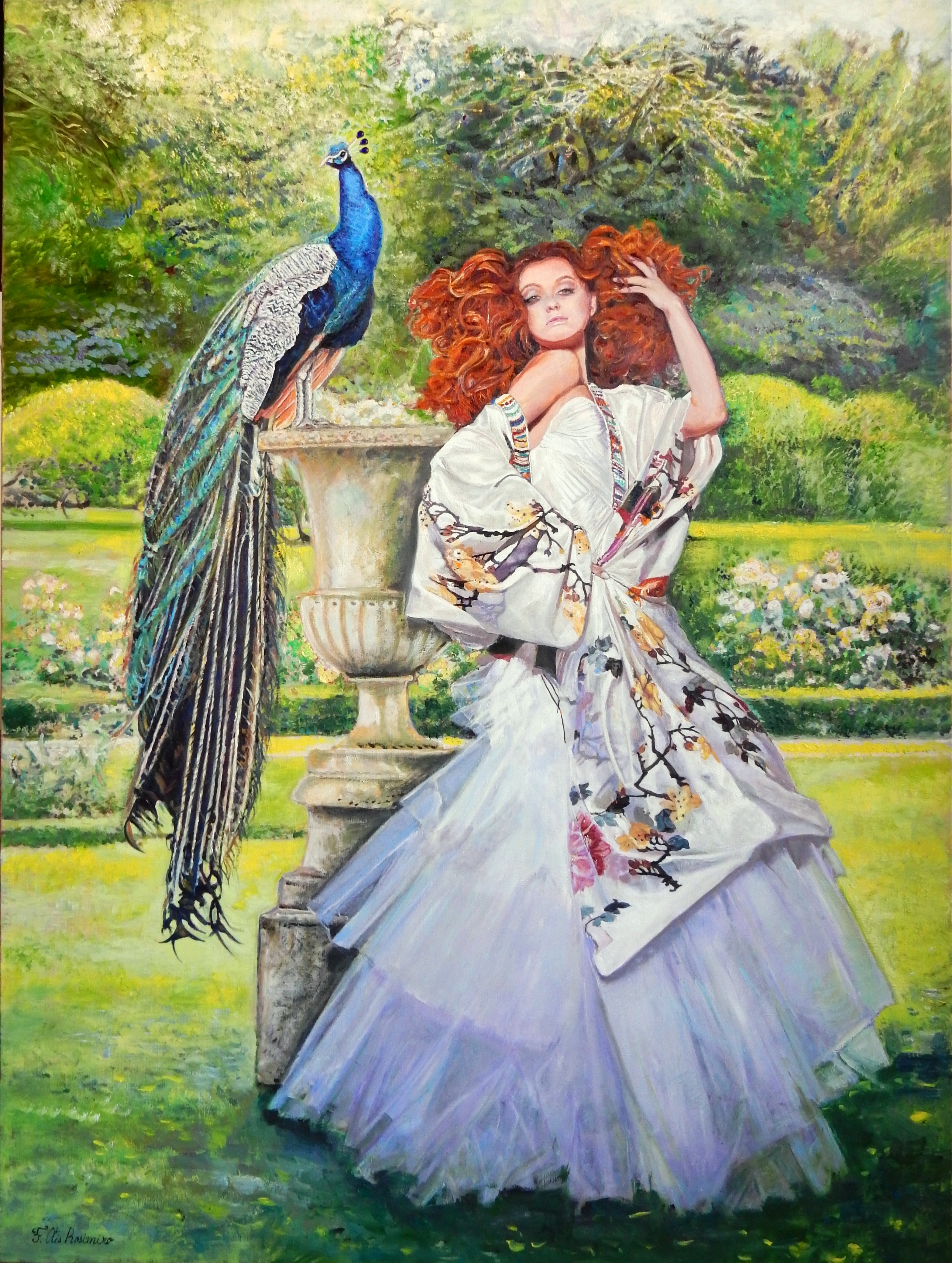 kimono blanc - 130x97 cm